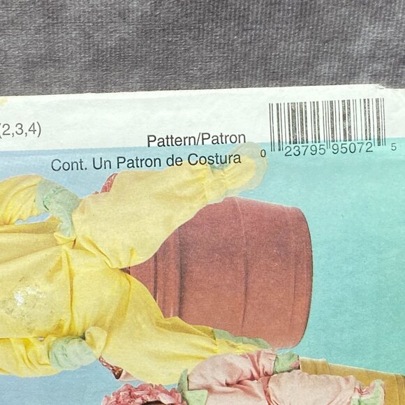 McCalls 9507 Toddler Flower Costumes Sewing Pattern CC (2-4) 1998 Uncut - Picture 3 of 8